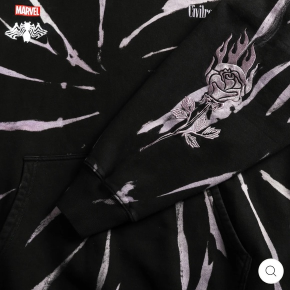 CIVIL REGIME X DARC SPORT X MARVELS SPIDERMAN VENOM “WEB OF CHAOS” HOODIE - Picture 5 of 9